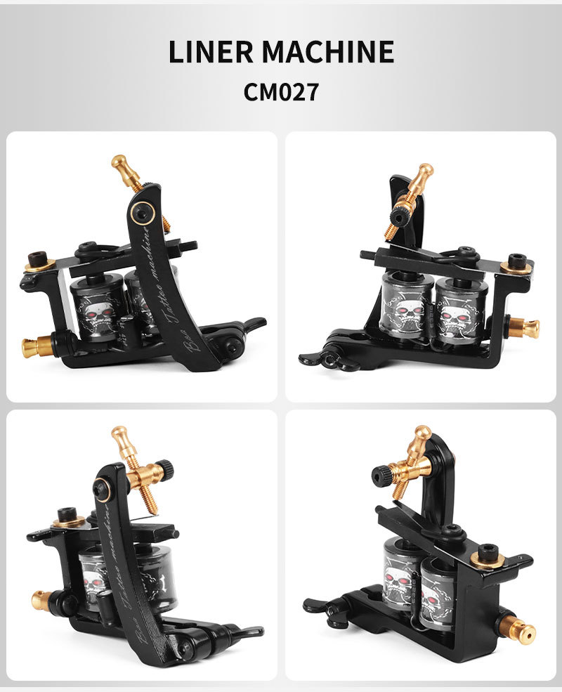10 Wrap Coil Machine Liner and Shader Tattoo Machine Gun for Permanent Makeup