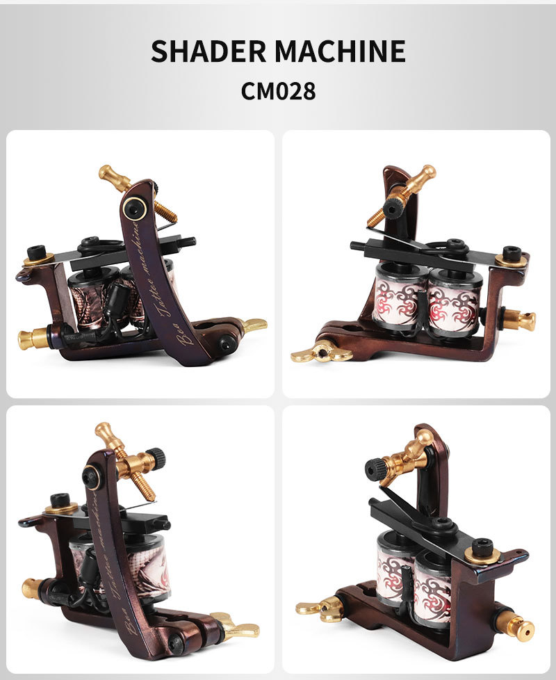 10 Wrap Coil Machine Liner and Shader Tattoo Machine Gun for Permanent Makeup