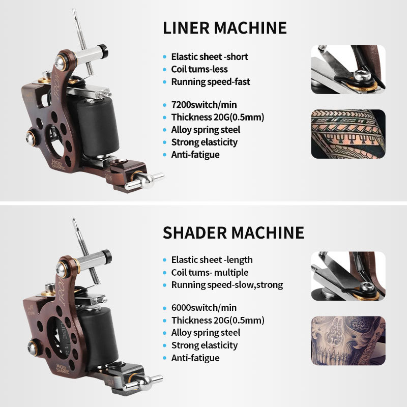 12 Wraps Coil Tattoo Machine shader Gun Permanent Makeup Coil Tattoo Gun Shader Tattoo Machine