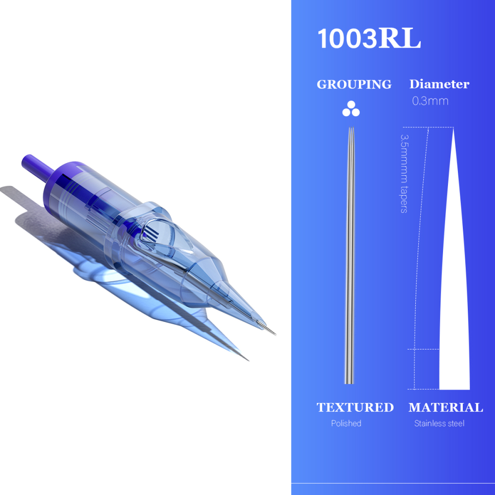 20PCS JOSI Tattoo Cartridge Needles SMP&PMU 1RL 3RL Round Liner Eyebrow Eyeline Lips Permanent Makeup Needles
