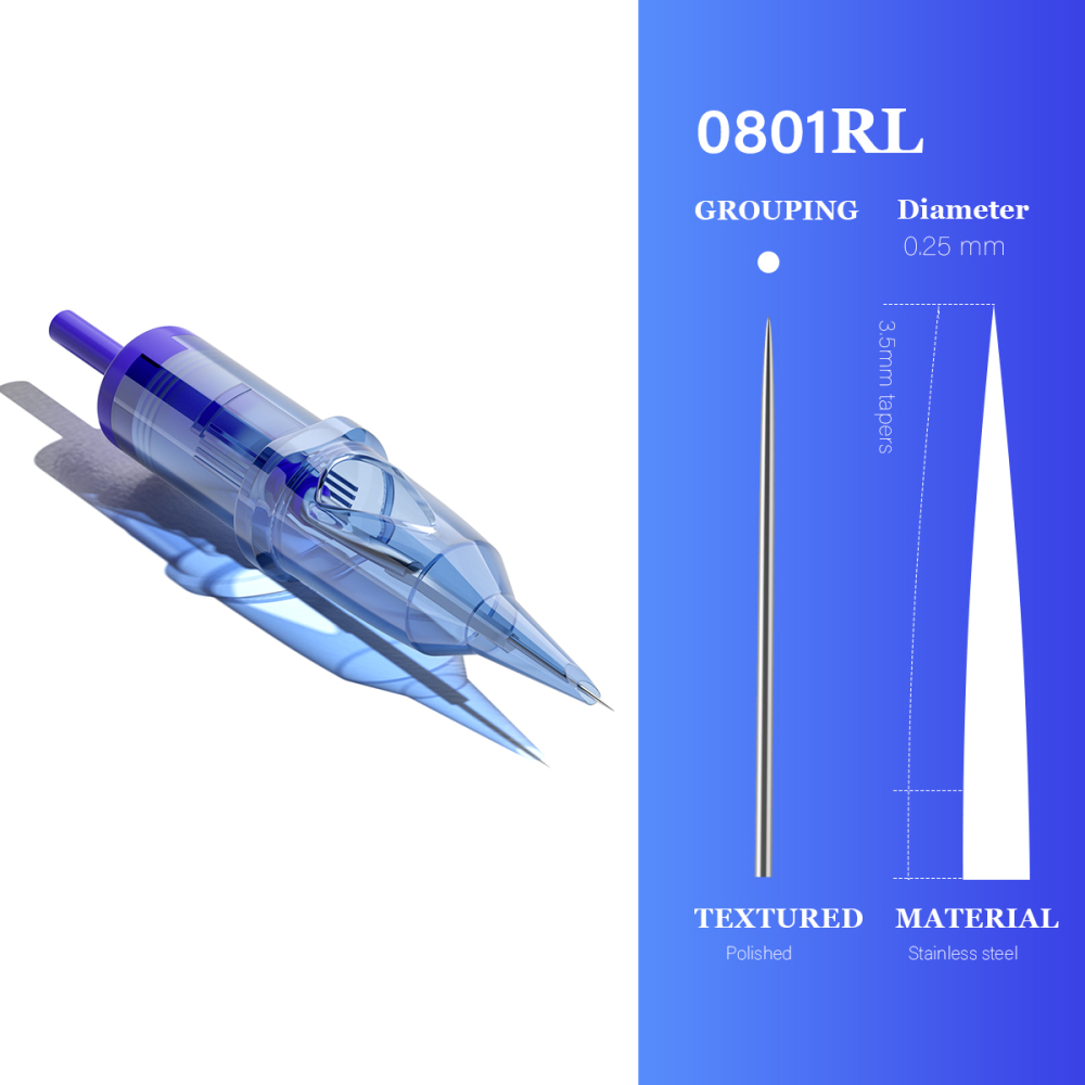 20PCS JOSI Tattoo Cartridge Needles SMP&PMU 1RL 3RL Round Liner Eyebrow Eyeline Lips Permanent Makeup Needles