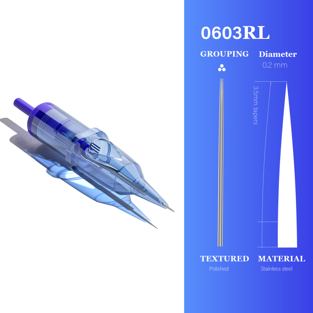 20PCS JOSI Tattoo Cartridge Needles SMP&PMU 1RL 3RL Round Liner Eyebrow Eyeline Lips Permanent Makeup Needles