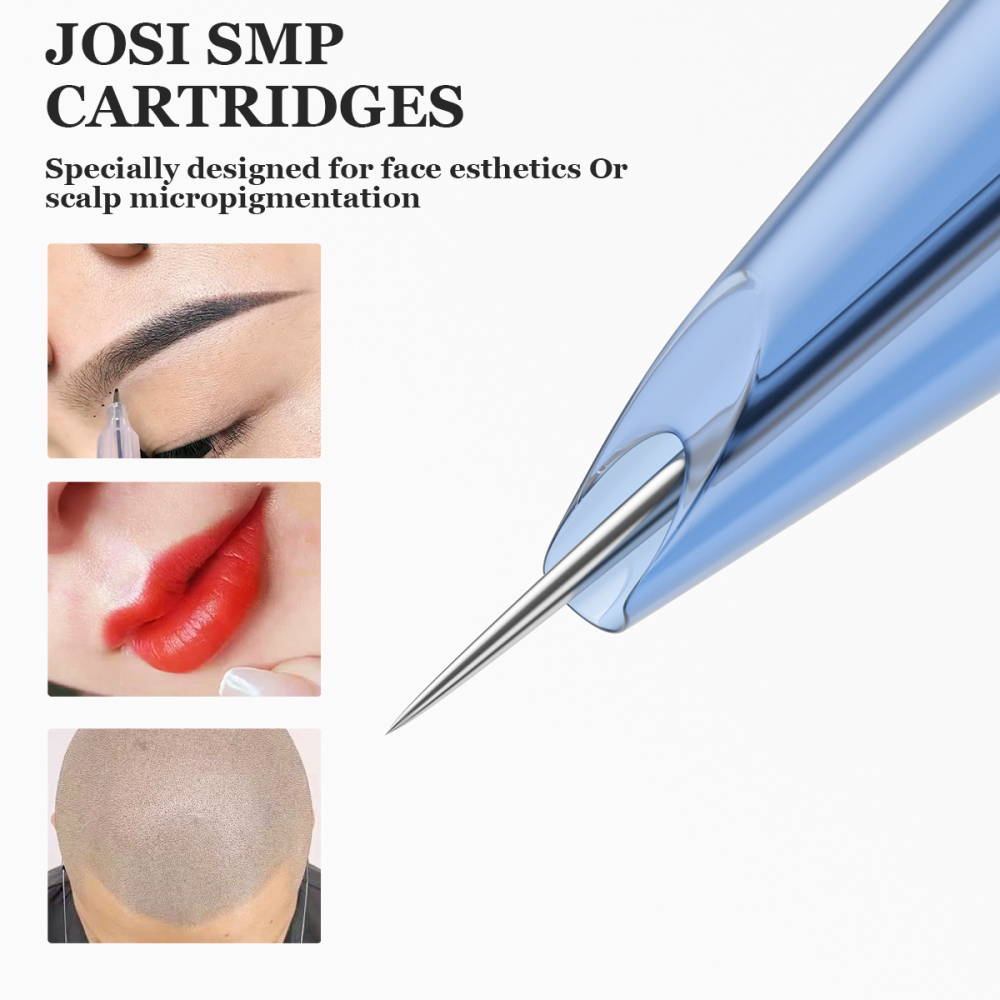 20PCS JOSI Tattoo Cartridge Needles SMP&PMU 1RL 3RL Round Liner Eyebrow Eyeline Lips Permanent Makeup Needles