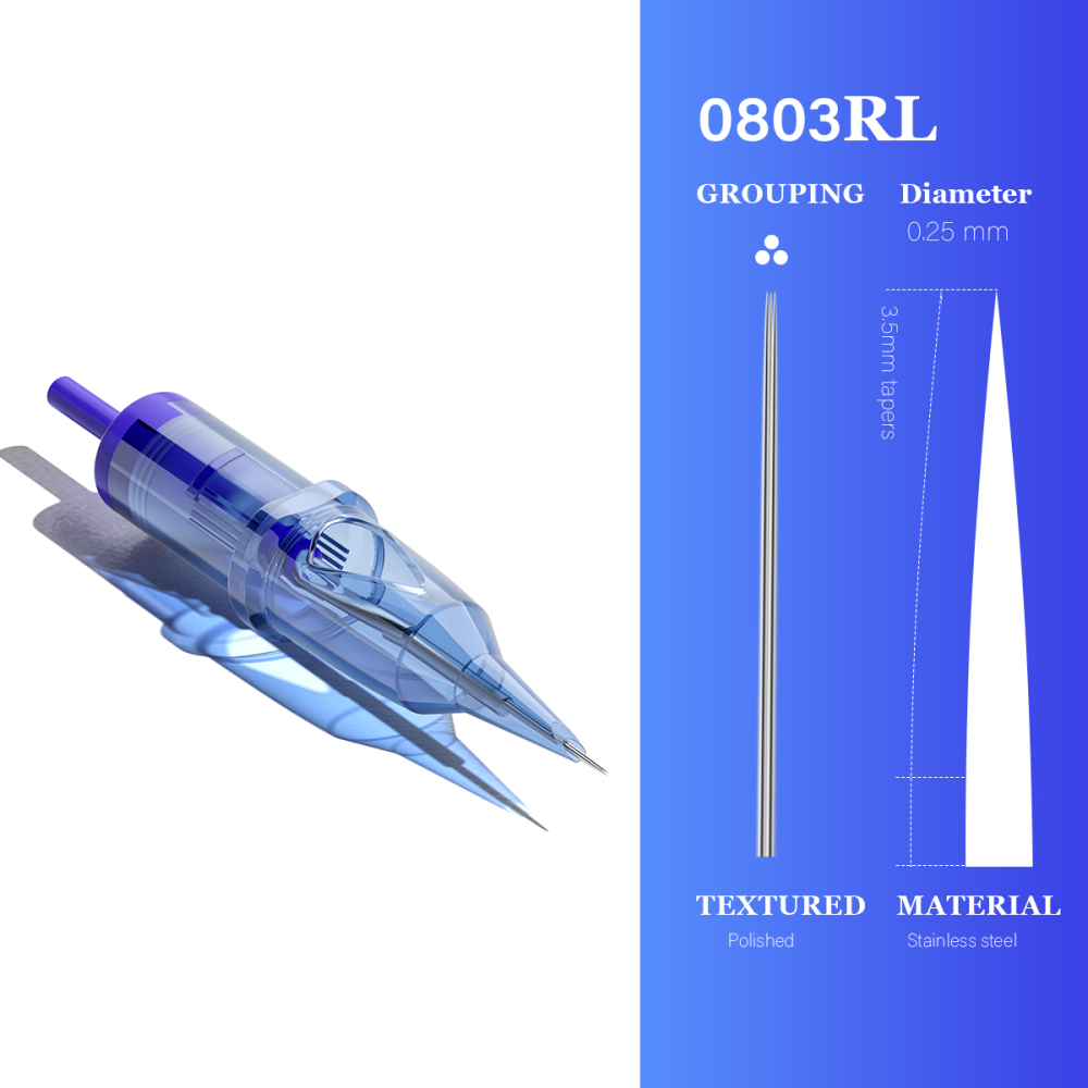 20PCS JOSI Tattoo Cartridge Needles SMP&PMU 1RL 3RL Round Liner Eyebrow Eyeline Lips Permanent Makeup Needles