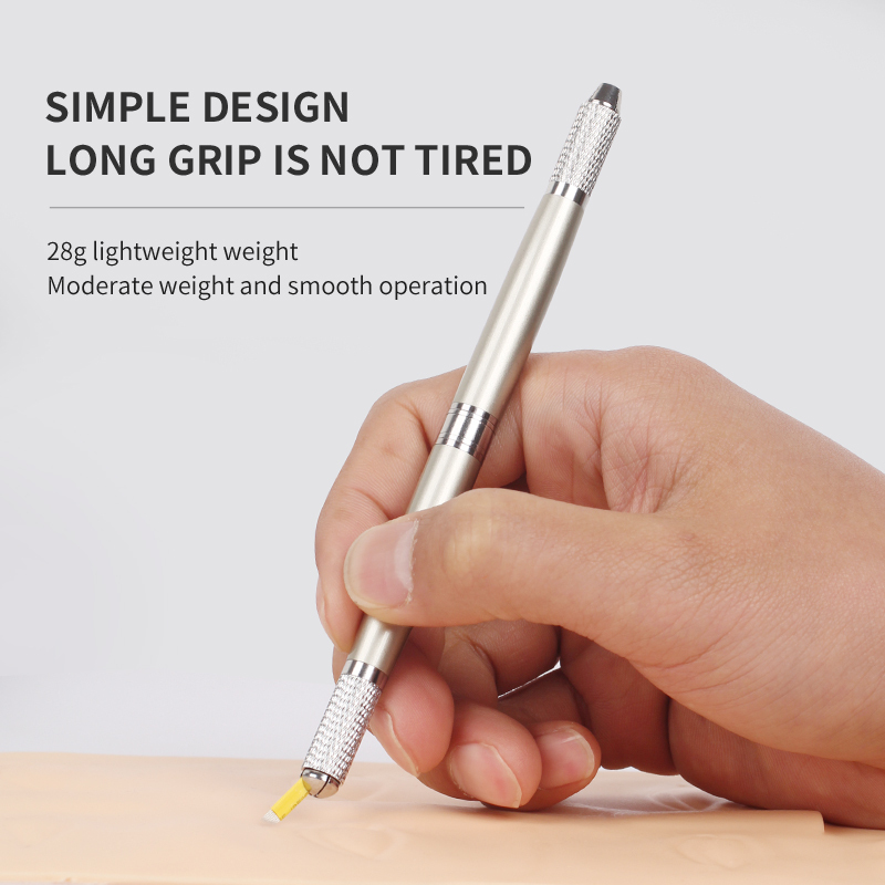Stainless Steel Manual  Tattoo Eyebrow Eyeliner Lip Microblading Needle Pen for Semi-Permanent Makeup Tool