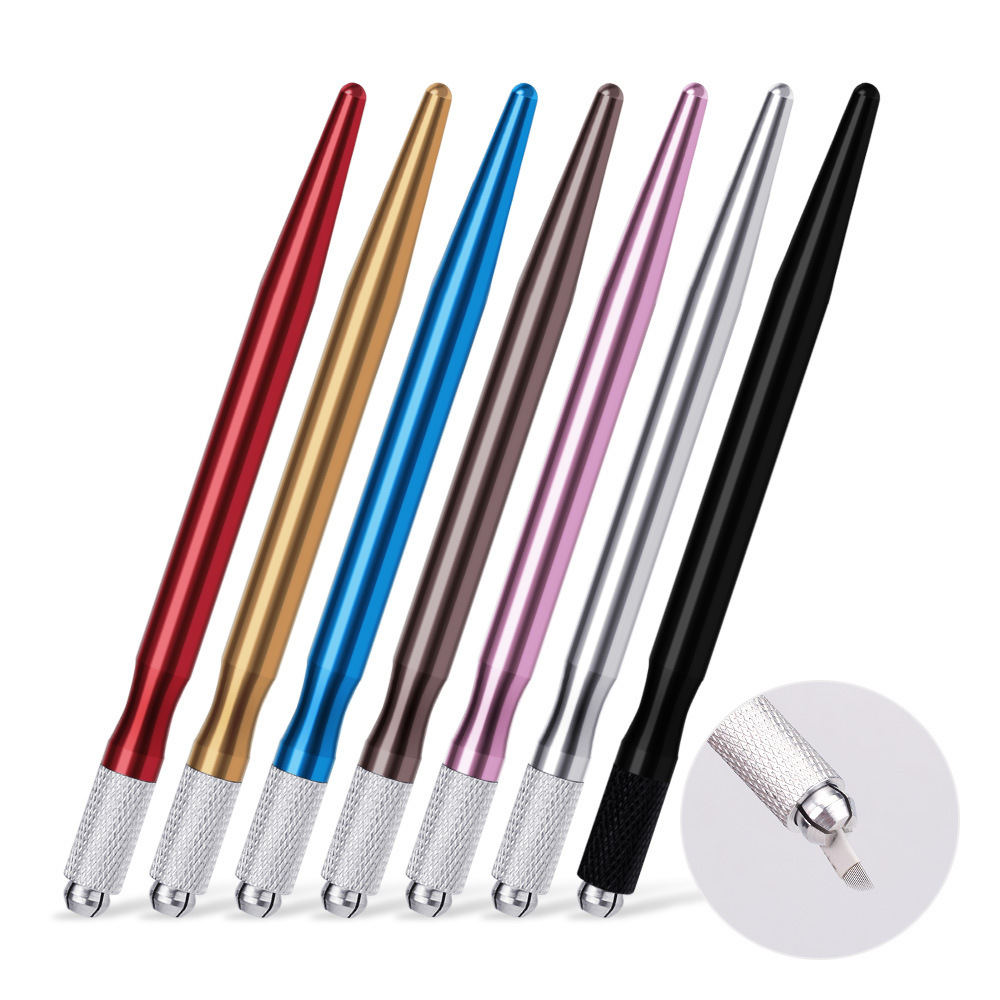 Newest  Microblading Pen Aluminum Manual Tattoo Eyebrow Pen For Permanent Makeup Tattoo Supplies