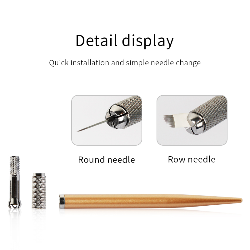 Stainless Steel Manual  Tattoo Eyebrow Eyeliner Lip Microblading Needle Pen for Permanent Makeup Tattoo Supplies