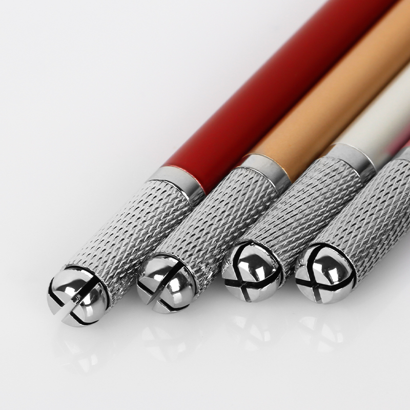 Stainless Steel Manual  Tattoo Eyebrow Eyeliner Lip Microblading Needle Pen for Permanent Makeup Tattoo Supplies