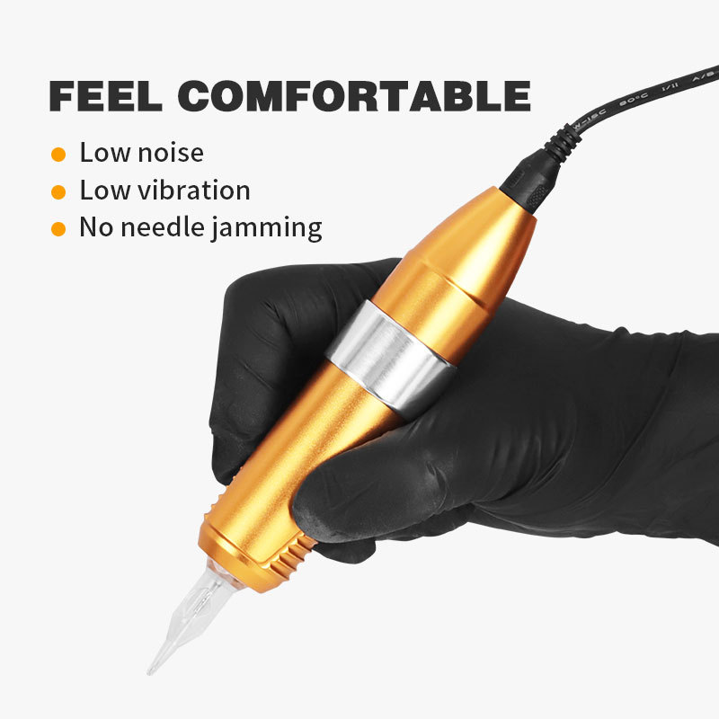 Professional PMU Tattoo Machine Set RCA Interface Thre Heads Eyebrow Eyeliner Lip Rotary Cartridge Tattoo Pen