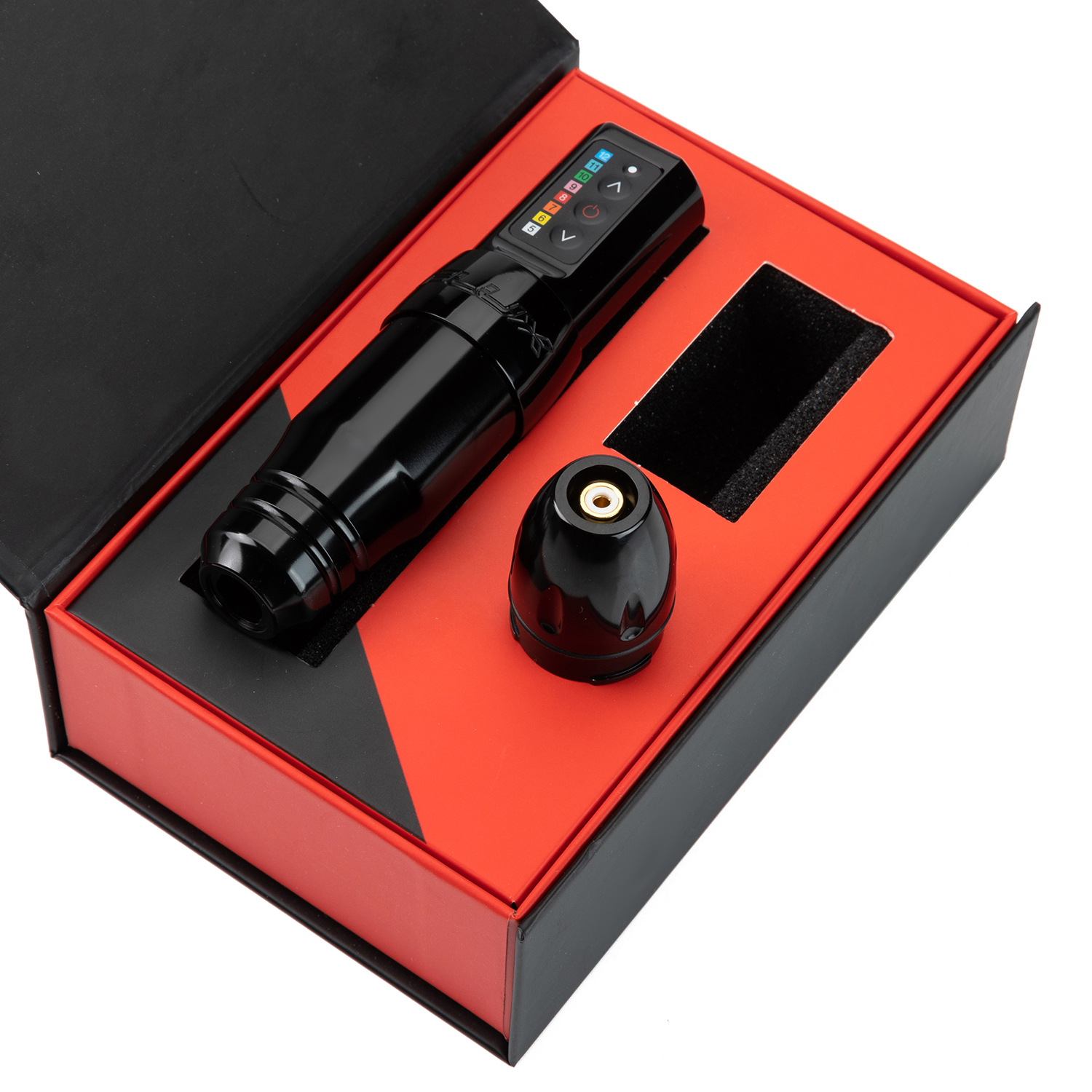 Flux S Wireless Tattoo Machine Kit Coreless Motor 1800mAh Battery Power SMP PMU RotaryTattoo Pen Set with 28MM Grip