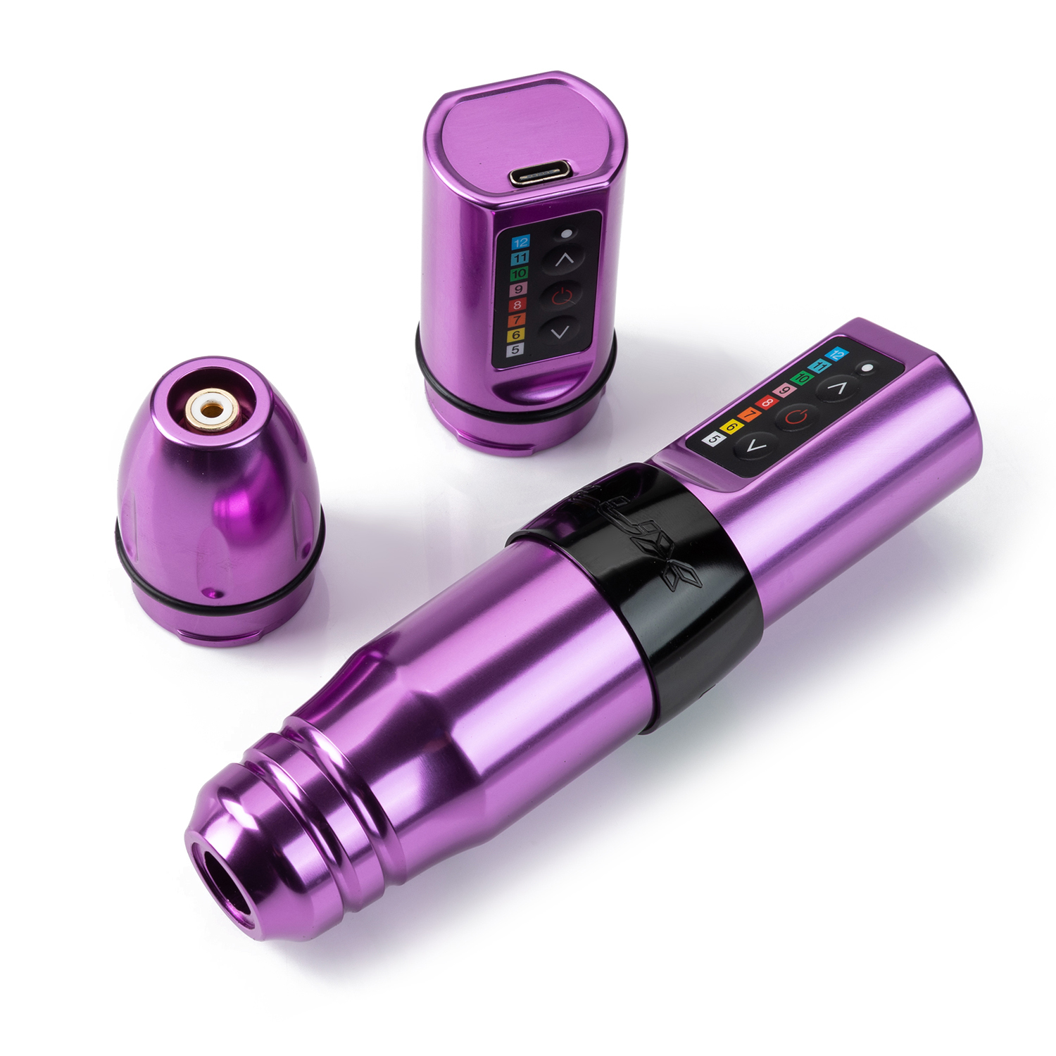 Flux S Wireless Tattoo Machine Kit Coreless Motor 1800mAh Battery Power SMP PMU RotaryTattoo Pen Set with 28MM Grip