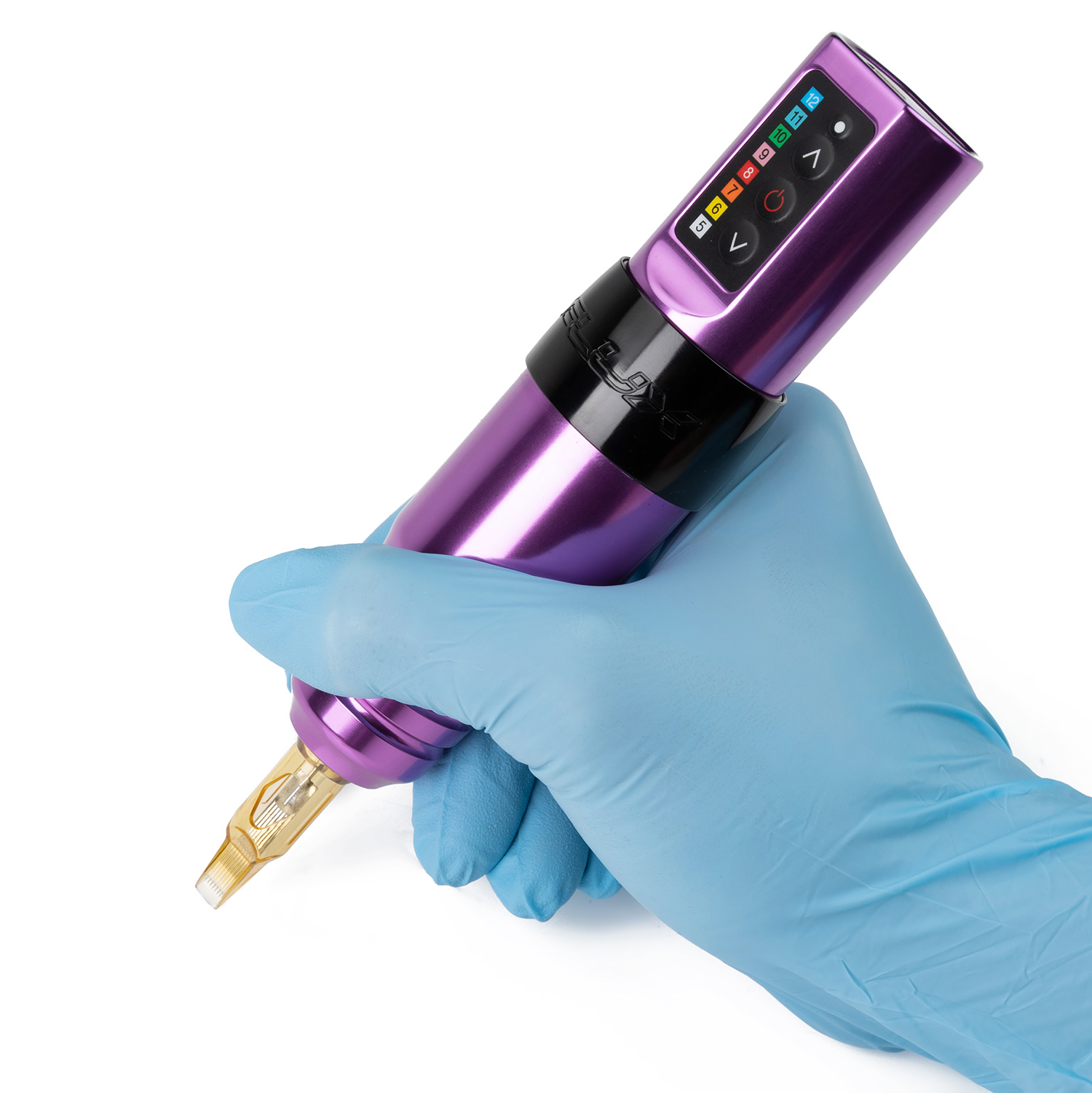 Flux S Wireless Tattoo Machine Kit Coreless Motor 1800mAh Battery Power SMP PMU RotaryTattoo Pen Set with 28MM Grip