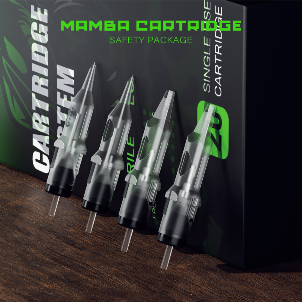 Mamba Tattoo Needles 50pcs Mixed Disposable Professional Sterilized Safety Cartridge Needle with Membrane System