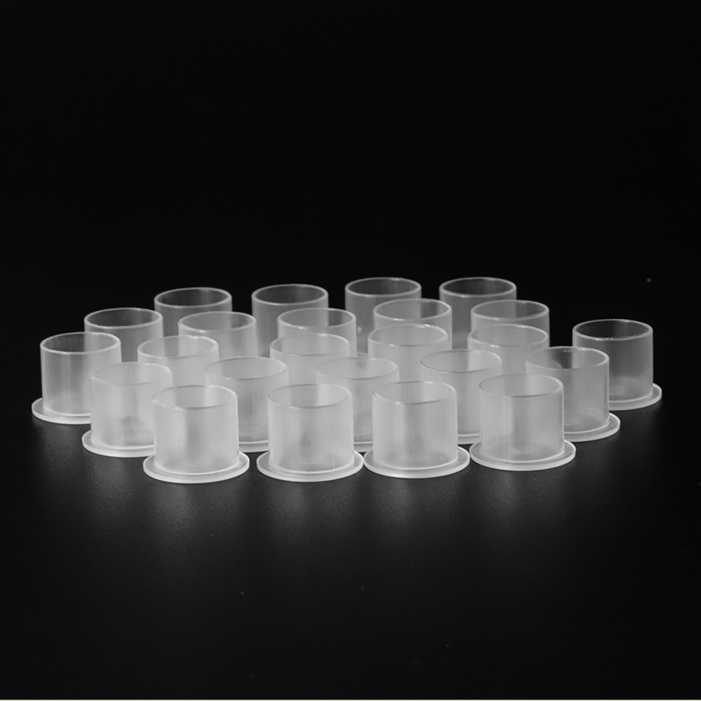 1000pcs/bag Transparent Plastic Tattoo Ink Cups  Holder Tattoo Supplies Pigment Caps