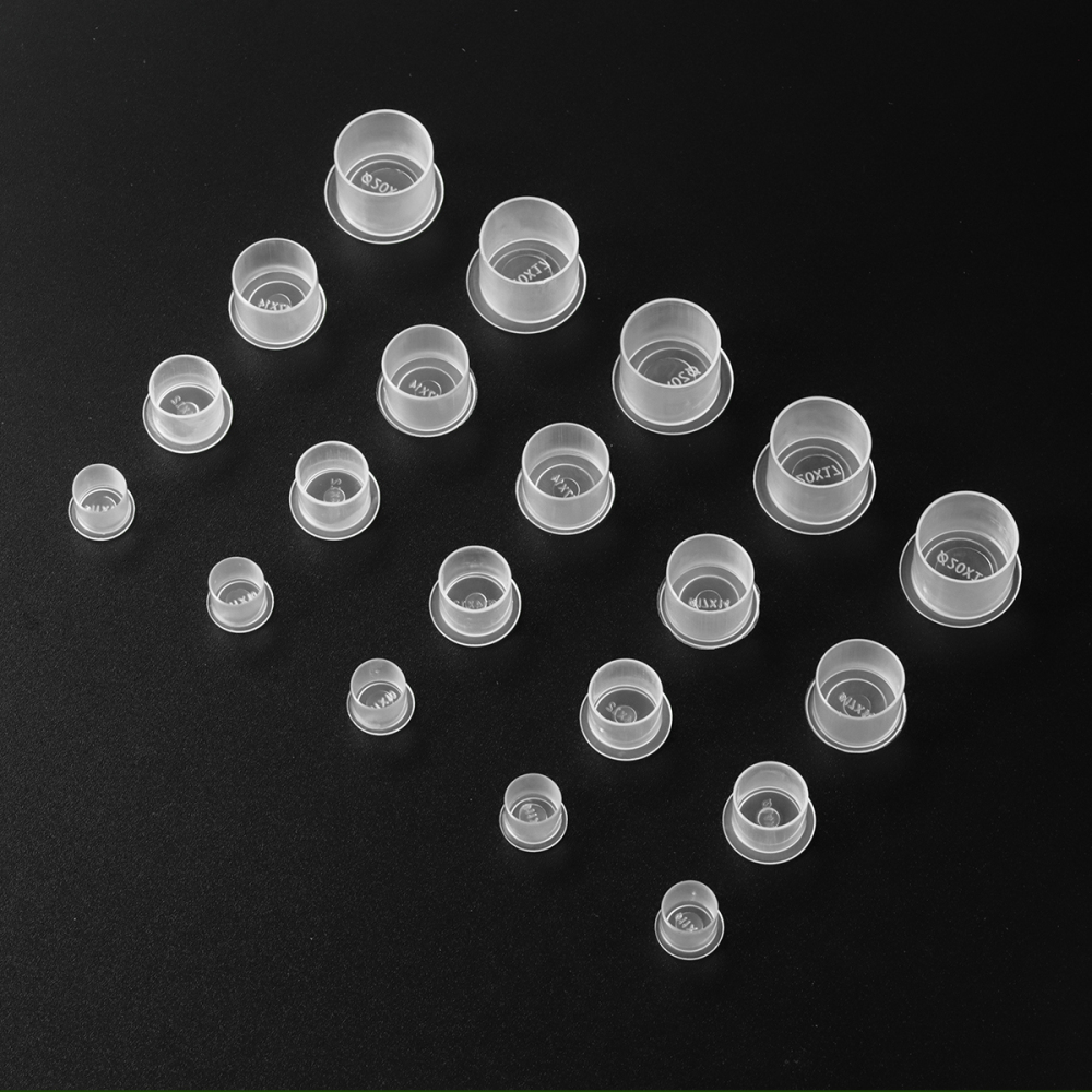 1000pcs/bag Transparent Plastic Tattoo Ink Cups  Holder Tattoo Supplies Pigment Caps