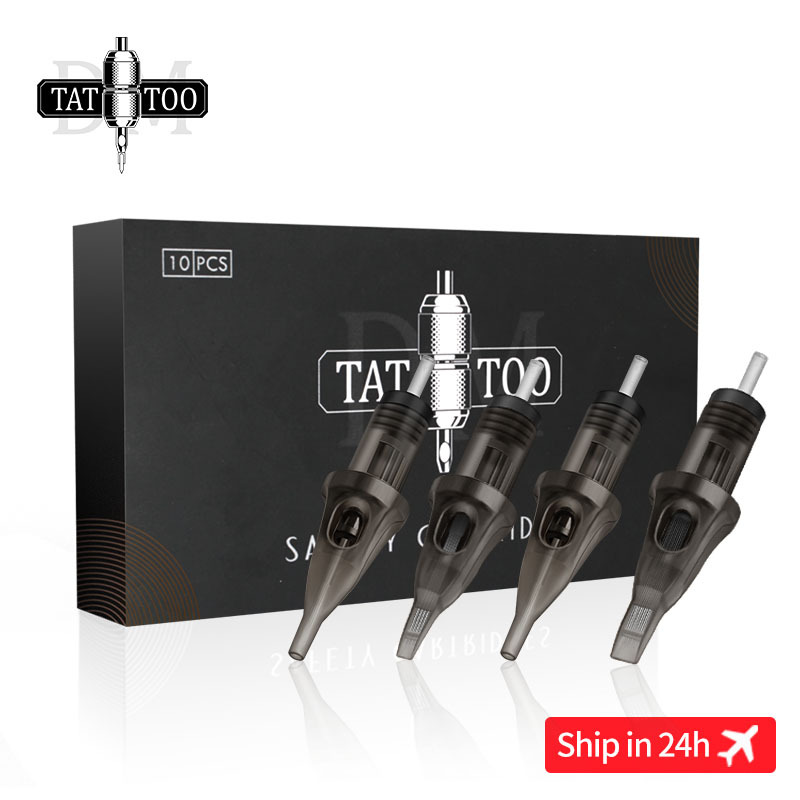 10pcs Disposable Tattoo Needles 0.3MM 0.35MM Round Liner Sterilized Safety Cartridge Tattoo Needle