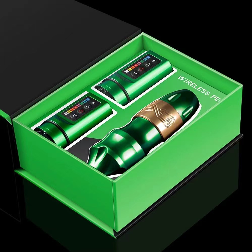 EXO Wireless Pen Rotary Tattoo Machine With Portable Battery Pack 2400mAh Strong Coreless Motor