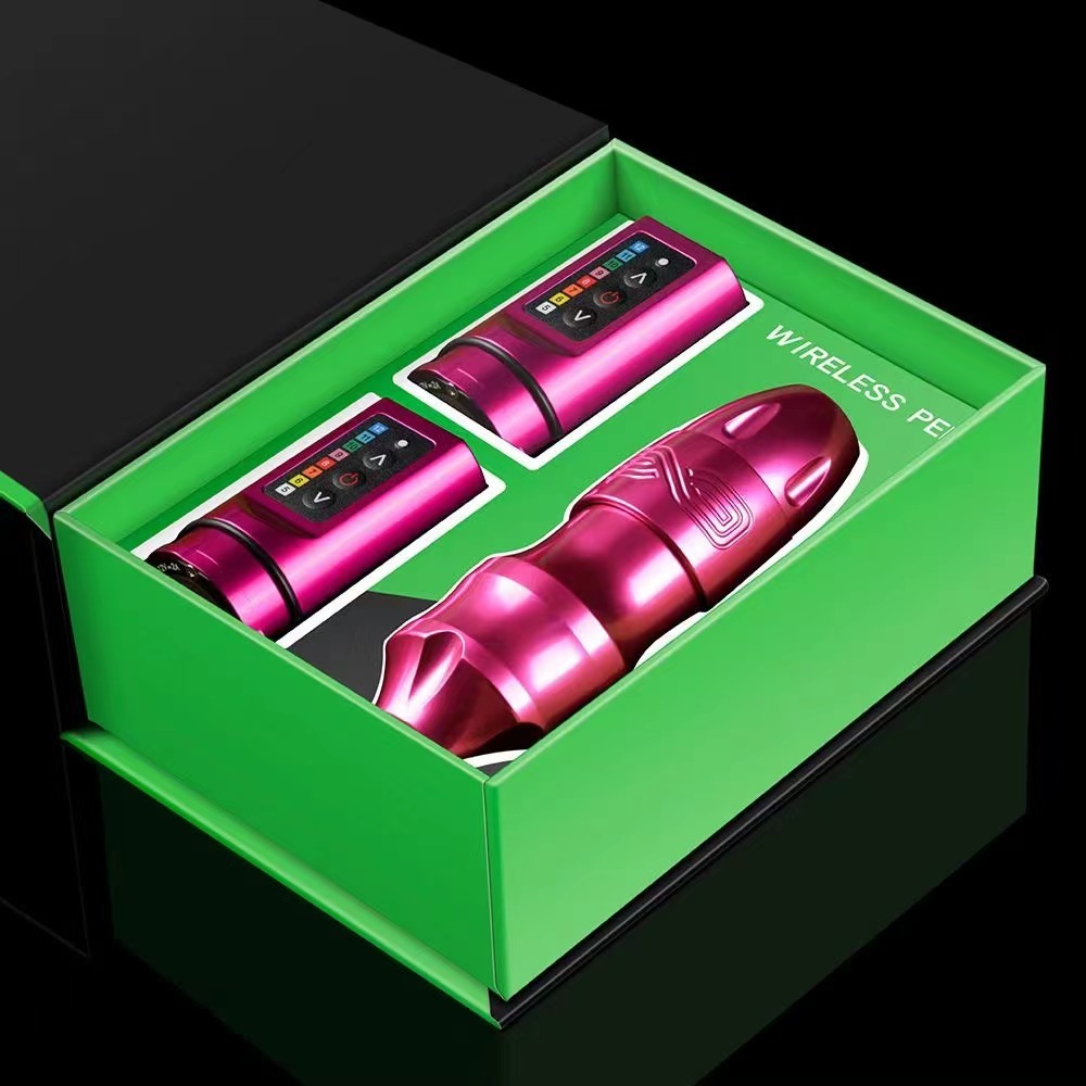 EXO Wireless Pen Rotary Tattoo Machine With Portable Battery Pack 2400mAh Strong Coreless Motor