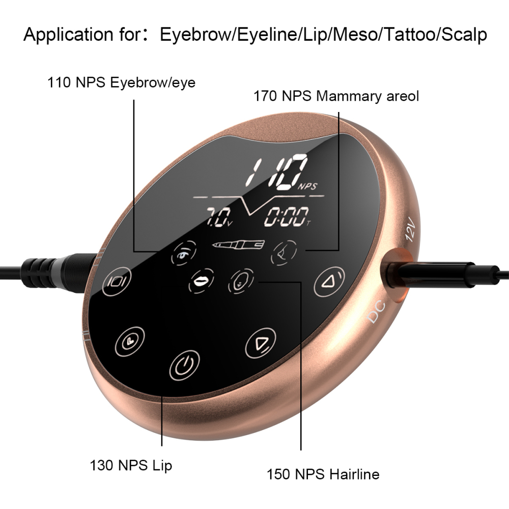 P90 PMU Mirro Panel Microblading Rotary Pen Permanent Makeup Tattoo Machine Kit