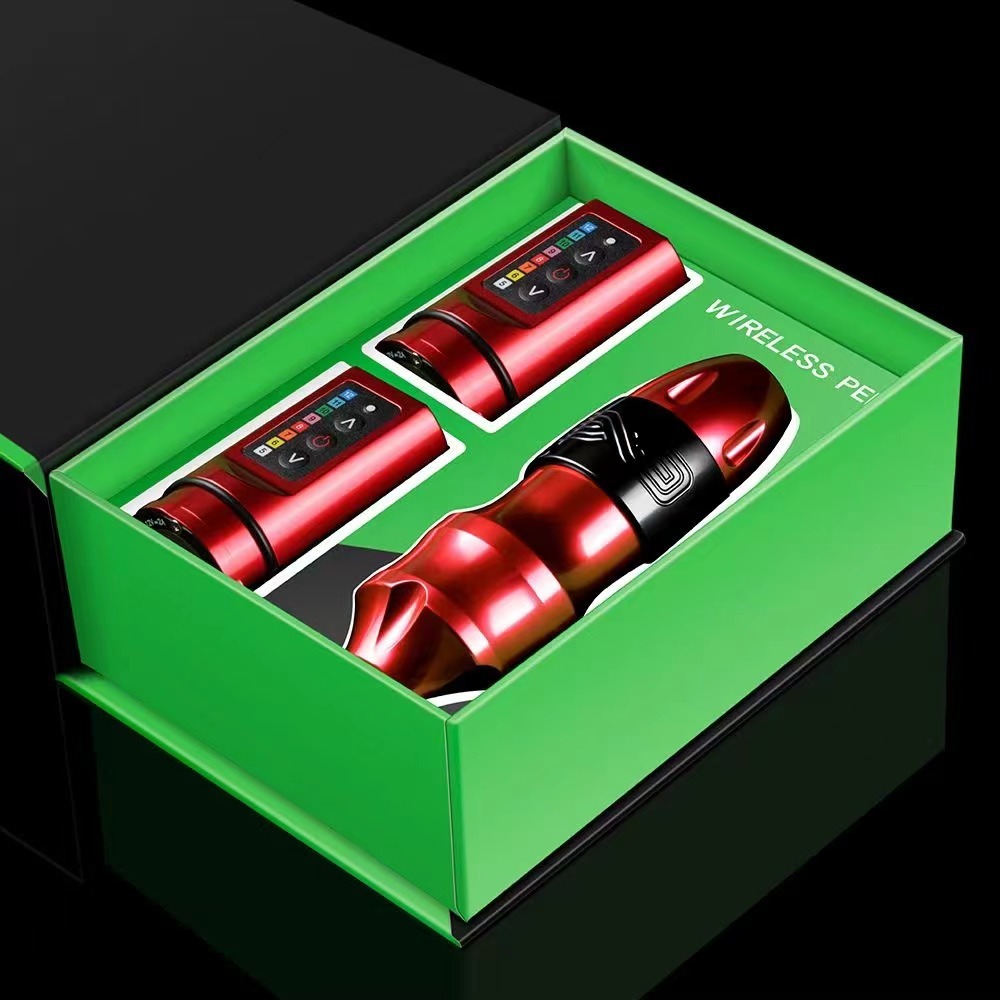 EXO Wireless Pen Rotary Tattoo Machine With Portable Battery Pack 2400mAh Strong Coreless Motor