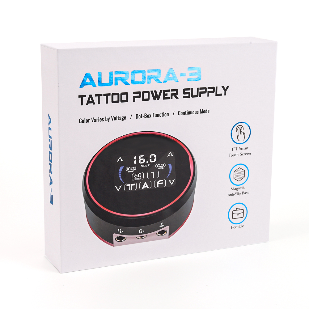 AURORA 3 Tattoo Power Supply LCD Full Touch Screen Dual Output Voltage