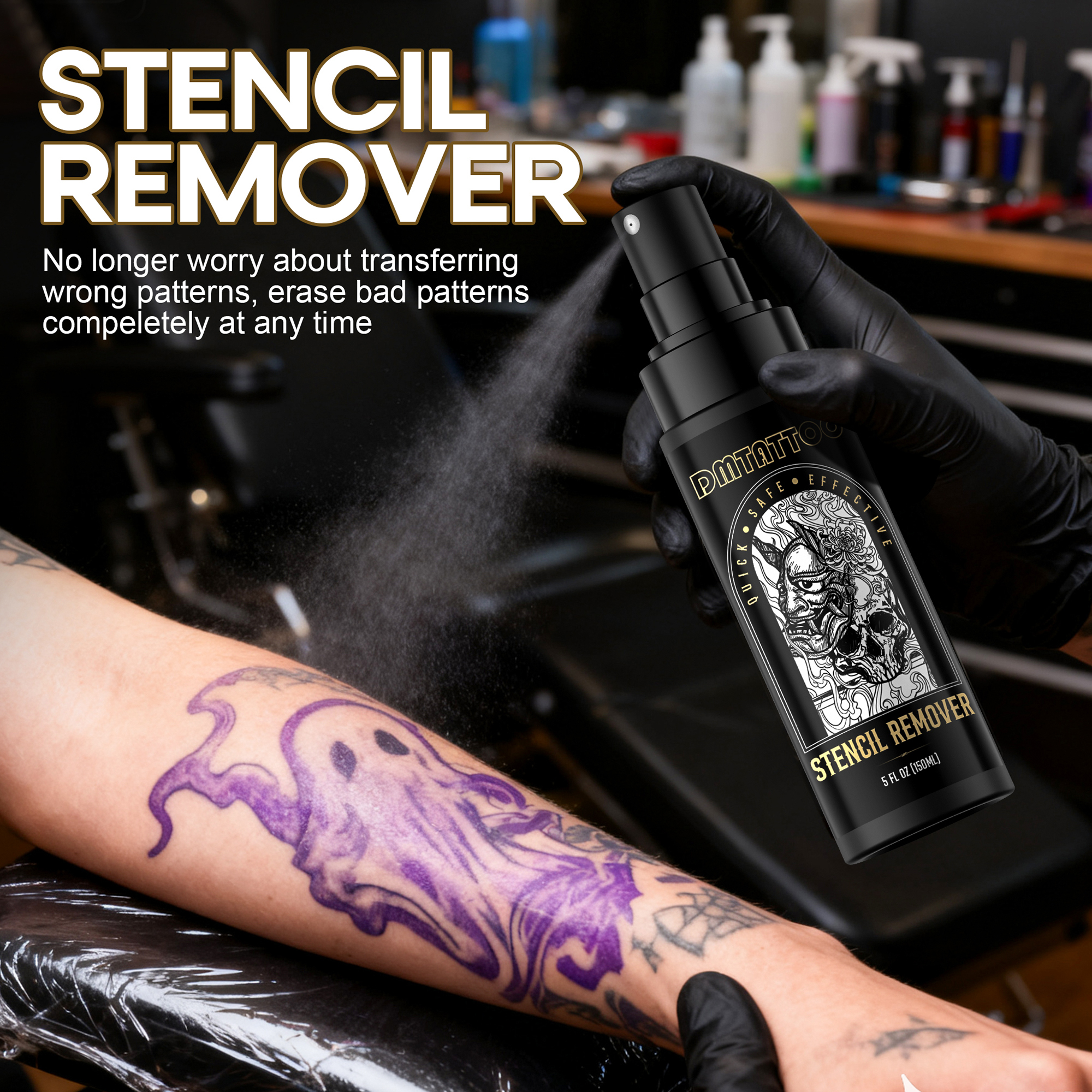 DM Stencil Magic Tattoo Remover Spray