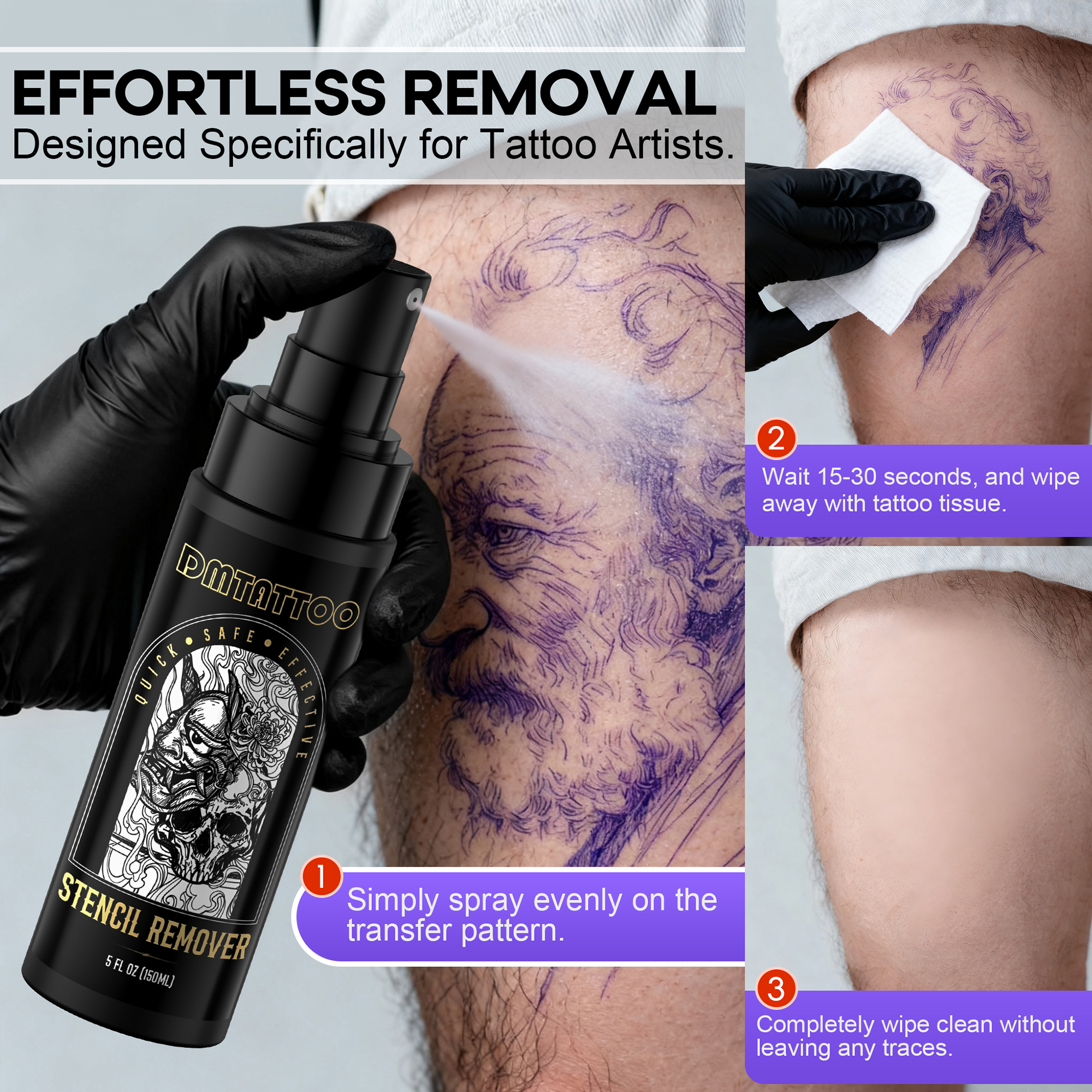 DM Stencil Magic Tattoo Remover Spray