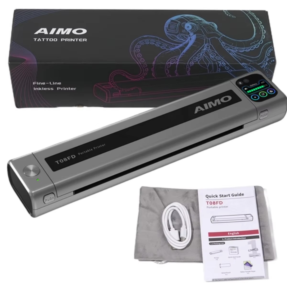 AIMO T08FD Tattoo Stencil Printer Touchscreen Transfer Machine