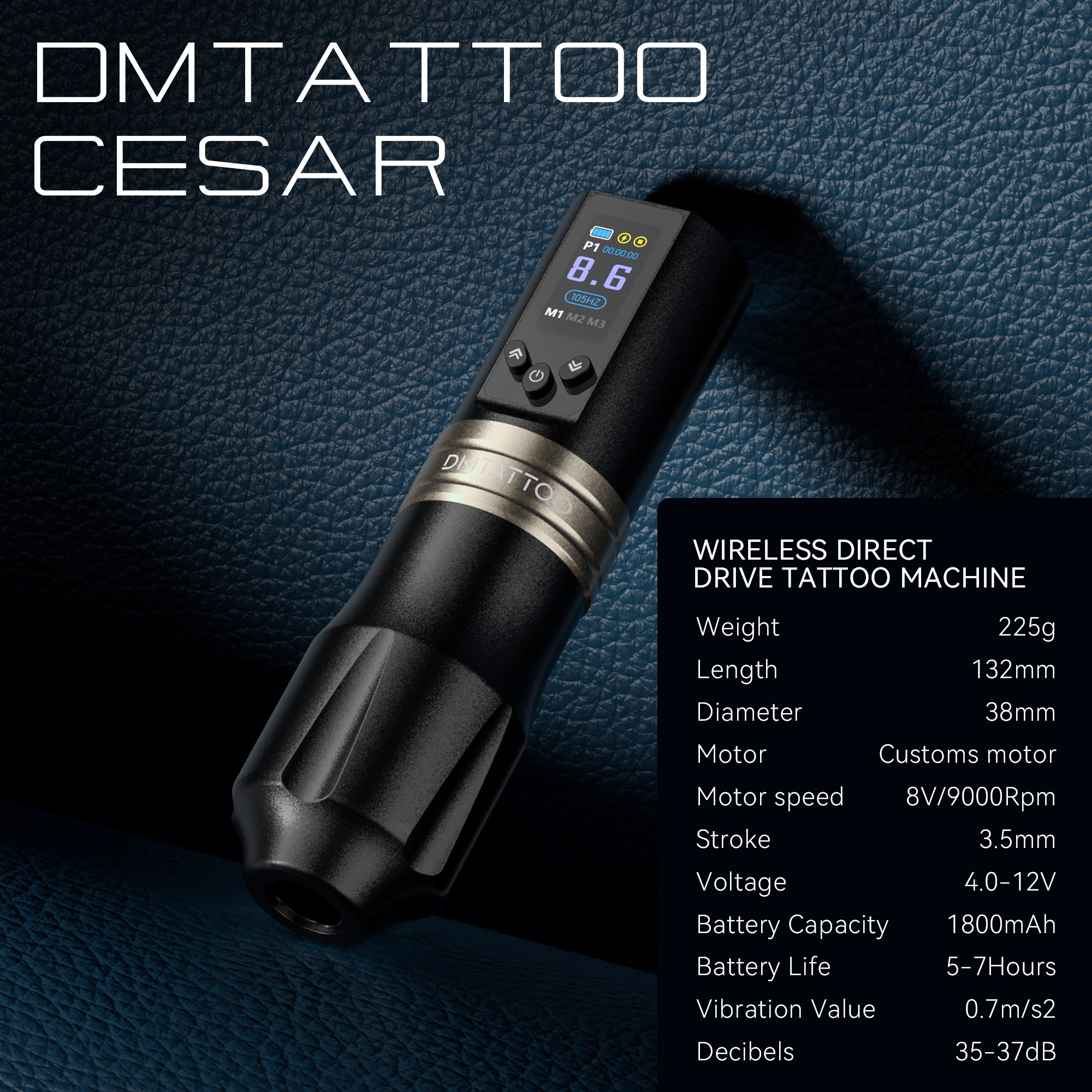 DM Cesar Wireless Tattoo Machine Pen