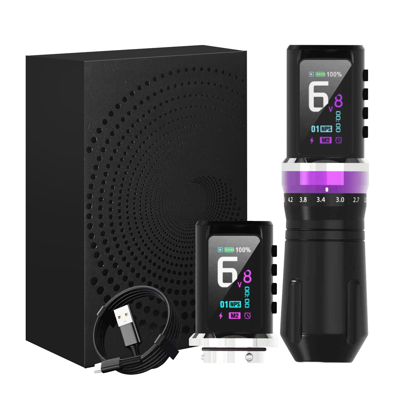 DM Adjustable Stroke Wireless Tattoo Pen Machine