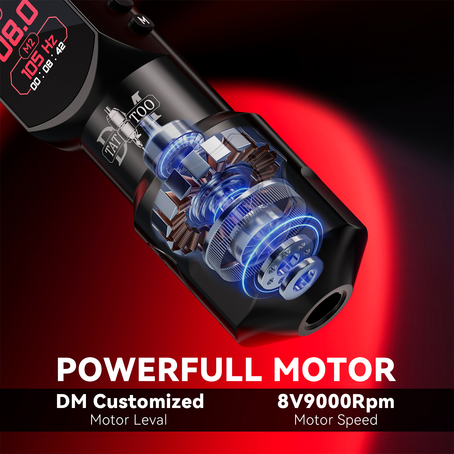 DM Reddragon Wireless Tattoo Machine Pen