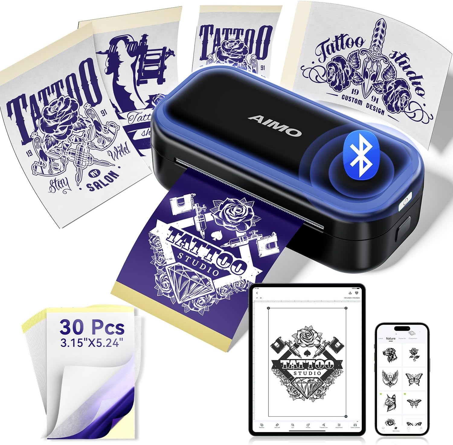 AIMO MR3 Mini TattooTransfer Stencil Printer Machine