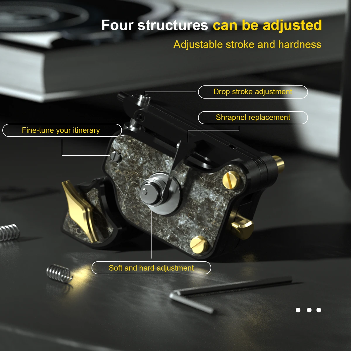 DK V7 Rotary Tattoo Machine Coreless Motor Adjustable Stroke