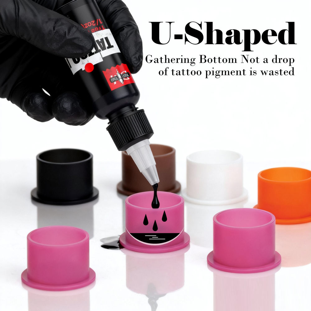 Silicone Round Tattoo Ink Cup 200pc5