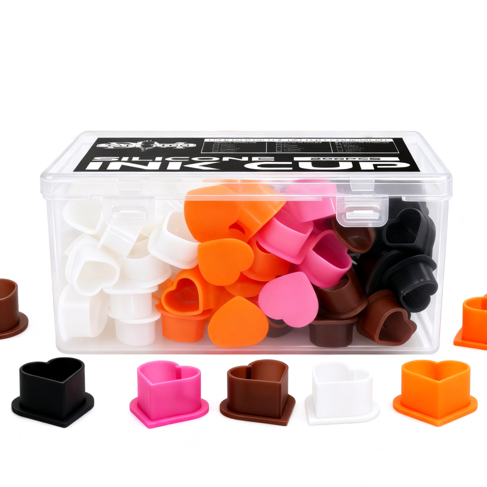 Silicone Heart-shaped Tattoo Ink Cup 200pcs