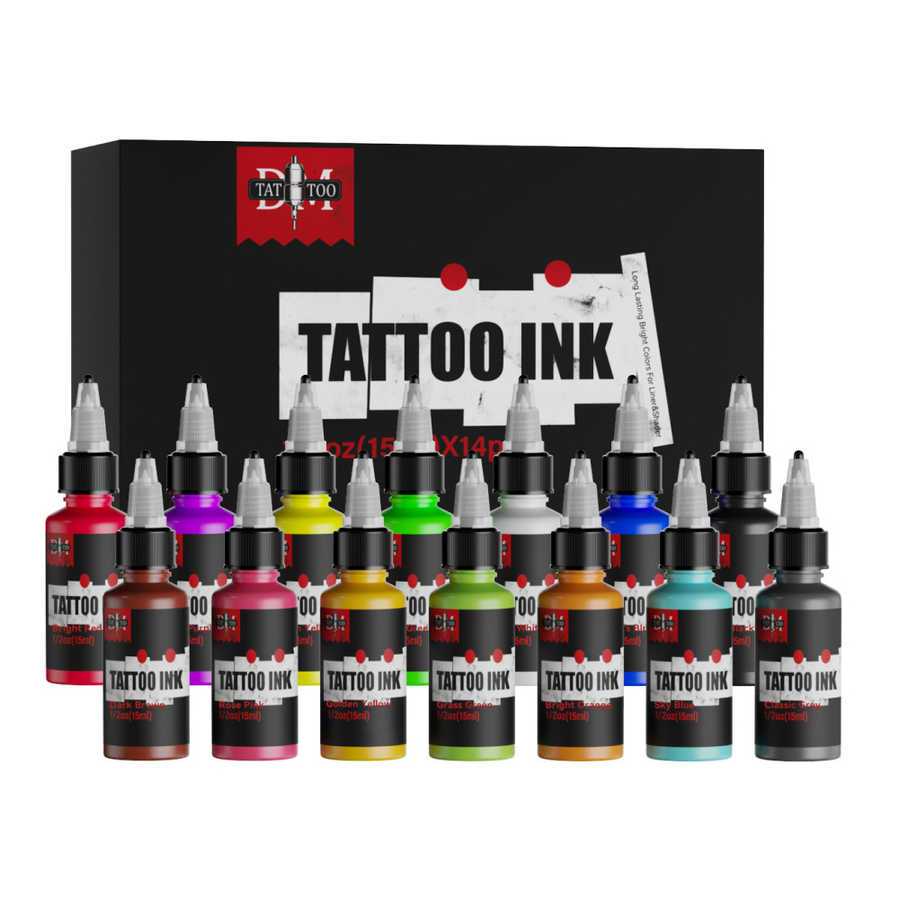 DM Tattoo Ink Kit 15ml/14pcs