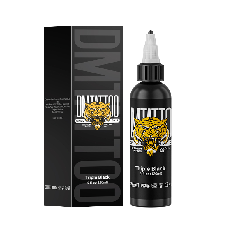 DM Premium Tattoo Black Ink Bottle 9.5oz/280ml