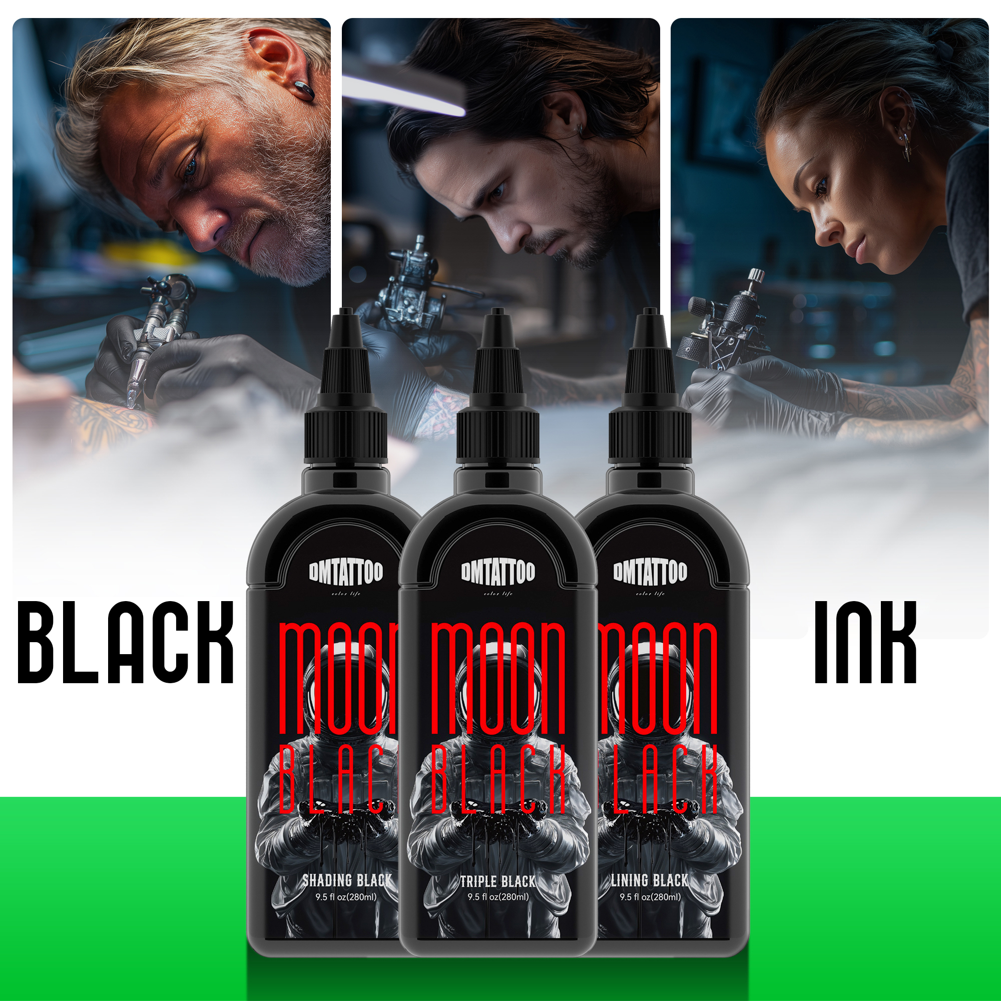 DM Black Tattoo Ink 280ML.