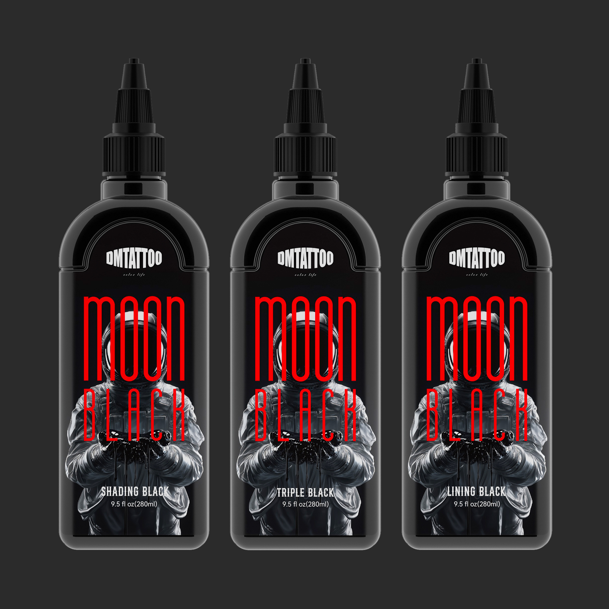 DM Black Tattoo Ink 280ML.