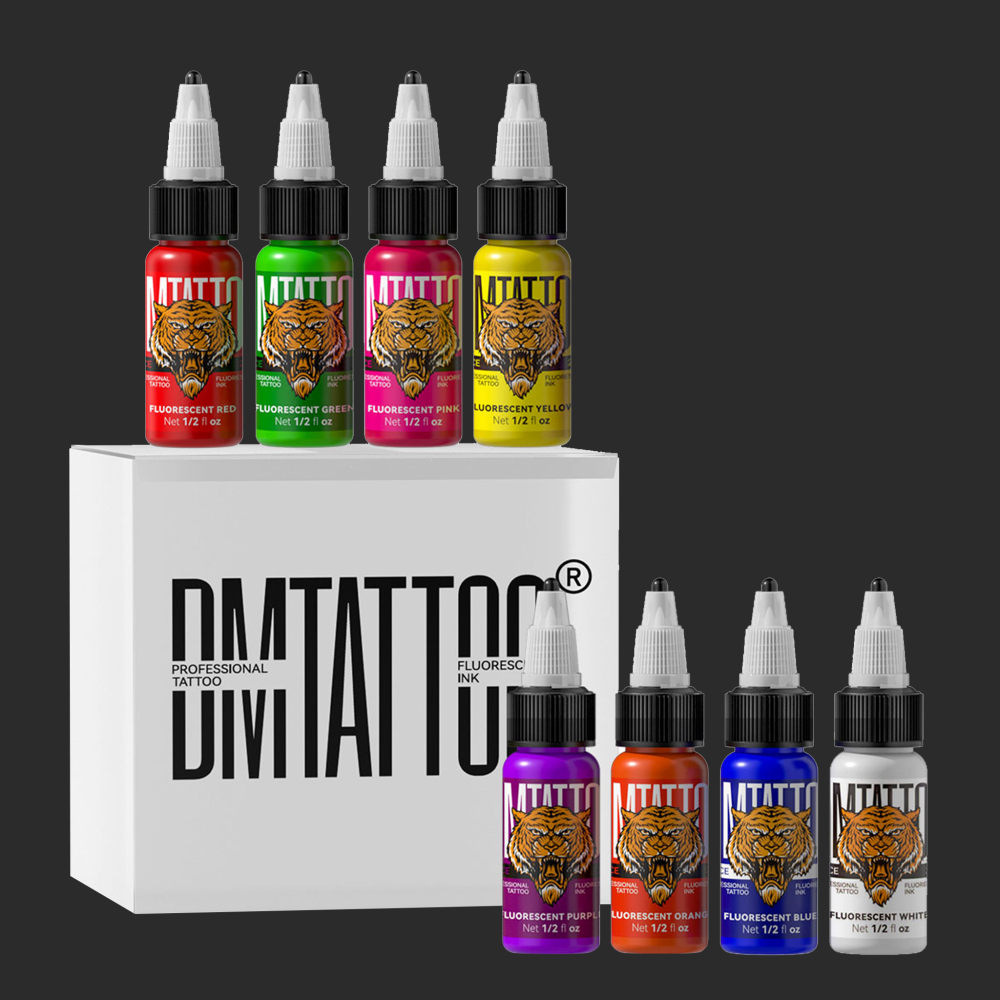 DMTATTOO  Fluorescent Tattoo Ink  Set 15ML 8PC