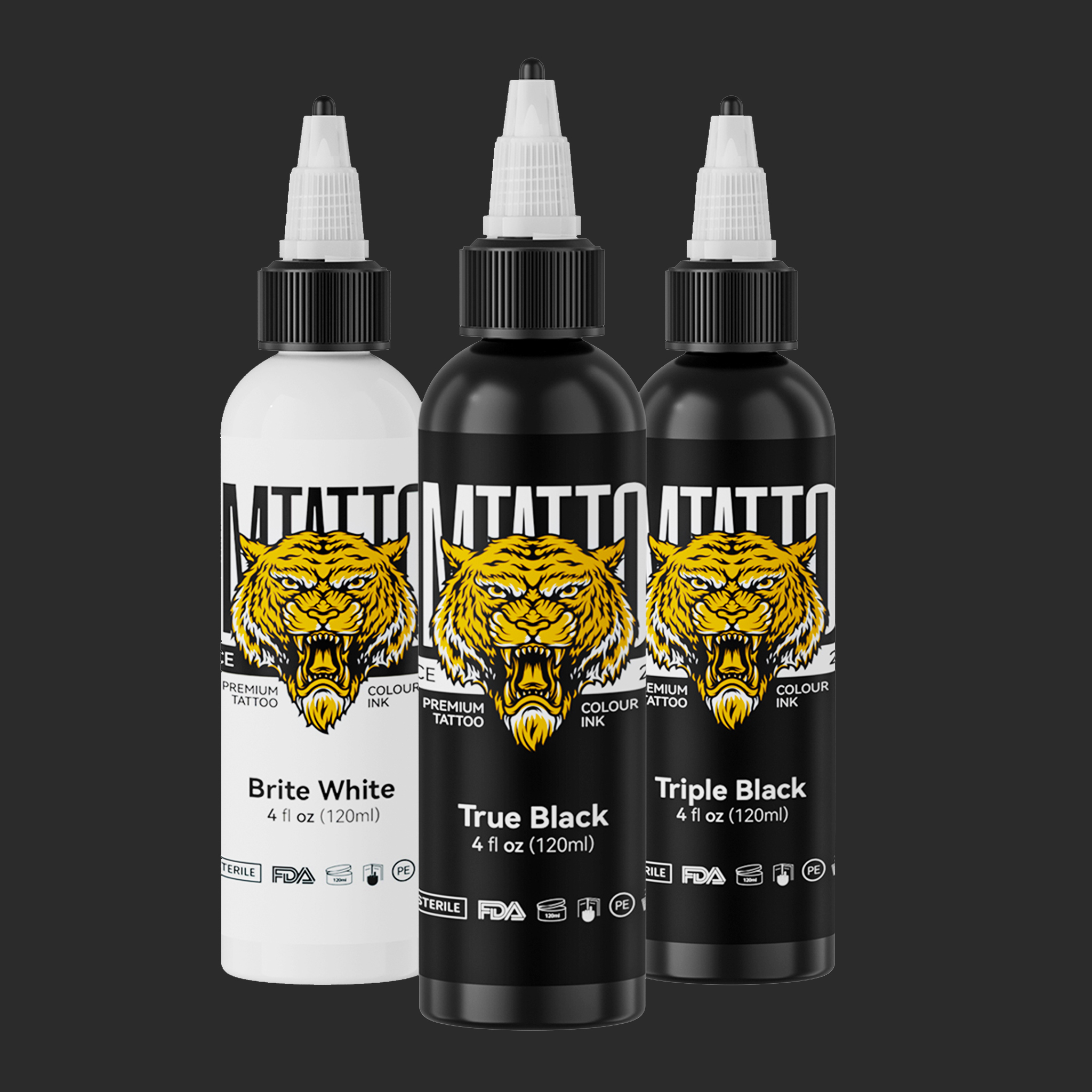 DM Premium Tattoo Black Ink Bottle 9.5oz/280ml