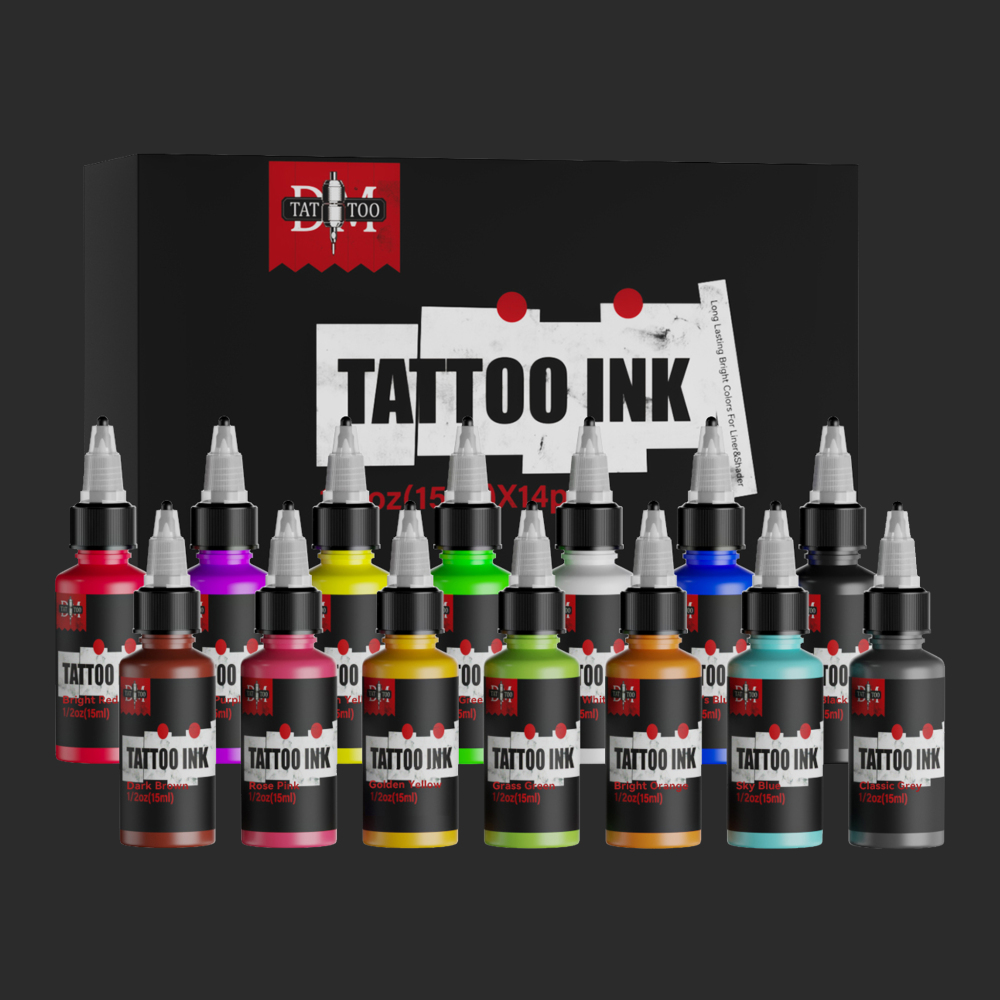 DM Tattoo Ink Kit 15ml/14pcs