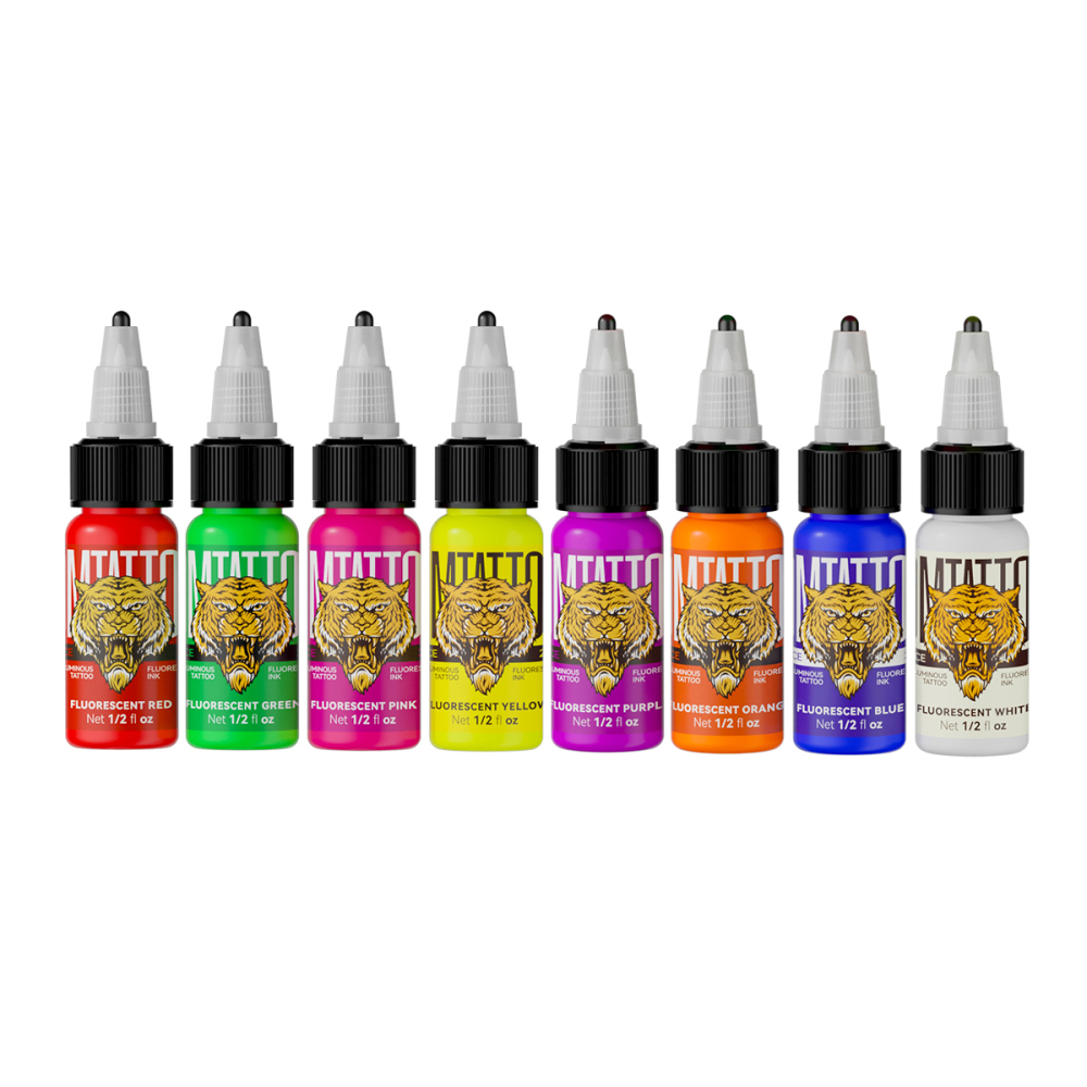 DMTATTOO  Fluorescent Tattoo Ink  Set 15ML 8PC