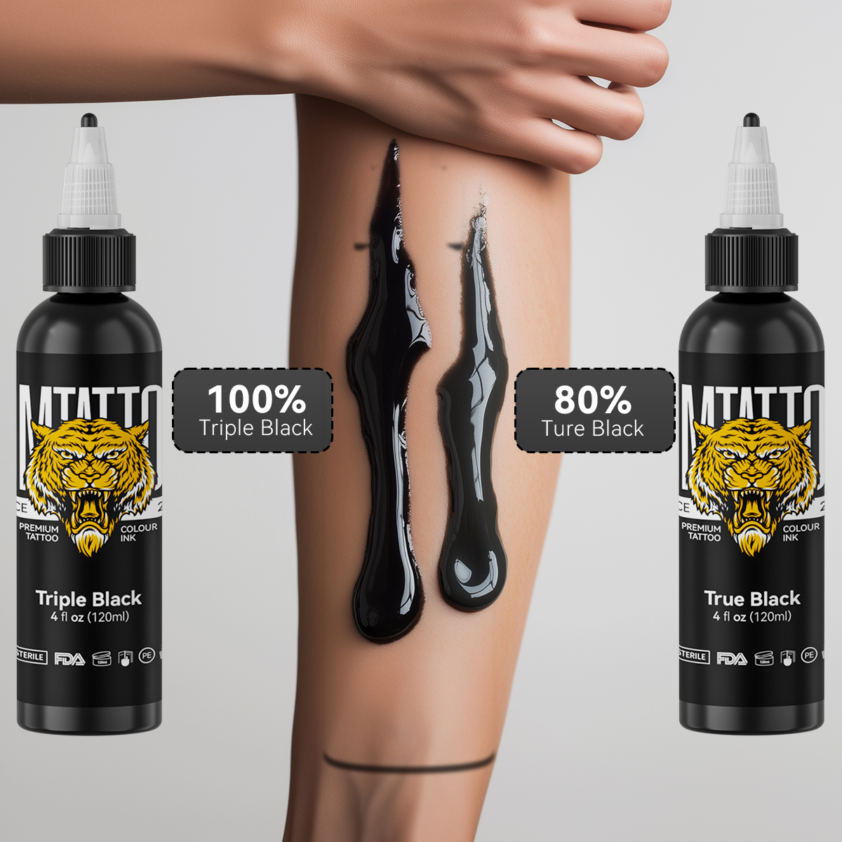 DM Premium Tattoo Black Ink Bottle 9.5oz/280ml