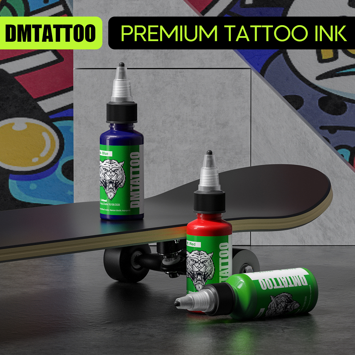 30ml/1oz 15pcs Tattoo Ink Set Pigments