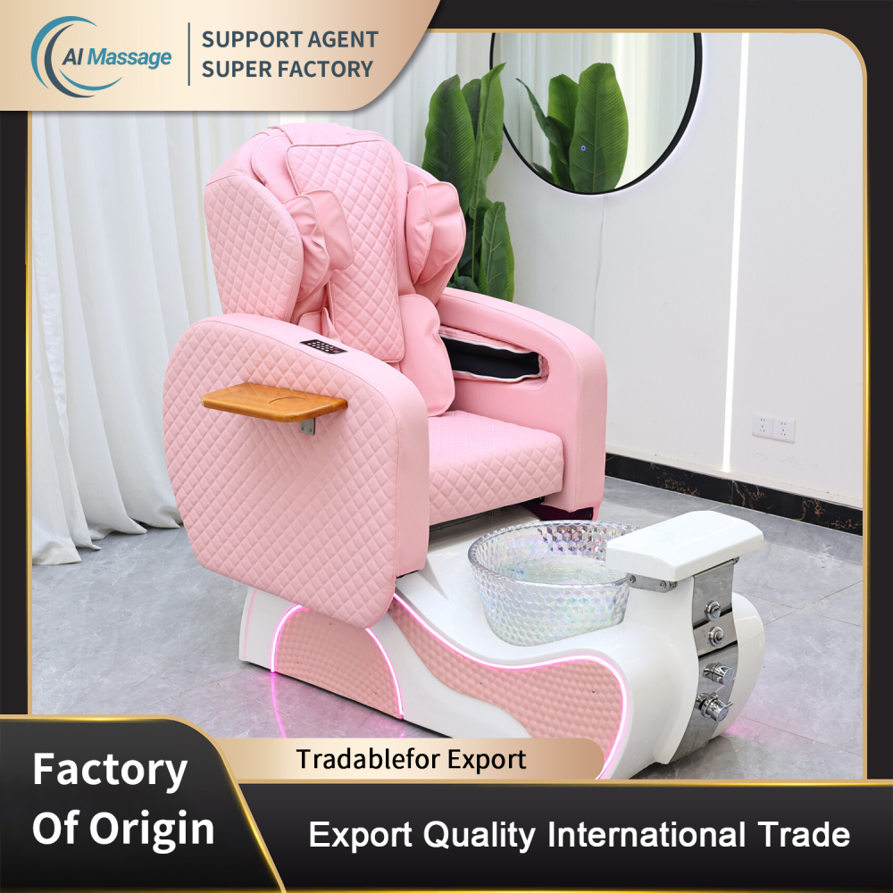 Electric nail and foot bath chair, multi-functional foot bath chair for beauty salons and nail parlors, eyelash extensions, pedicures, massage, and nail services.