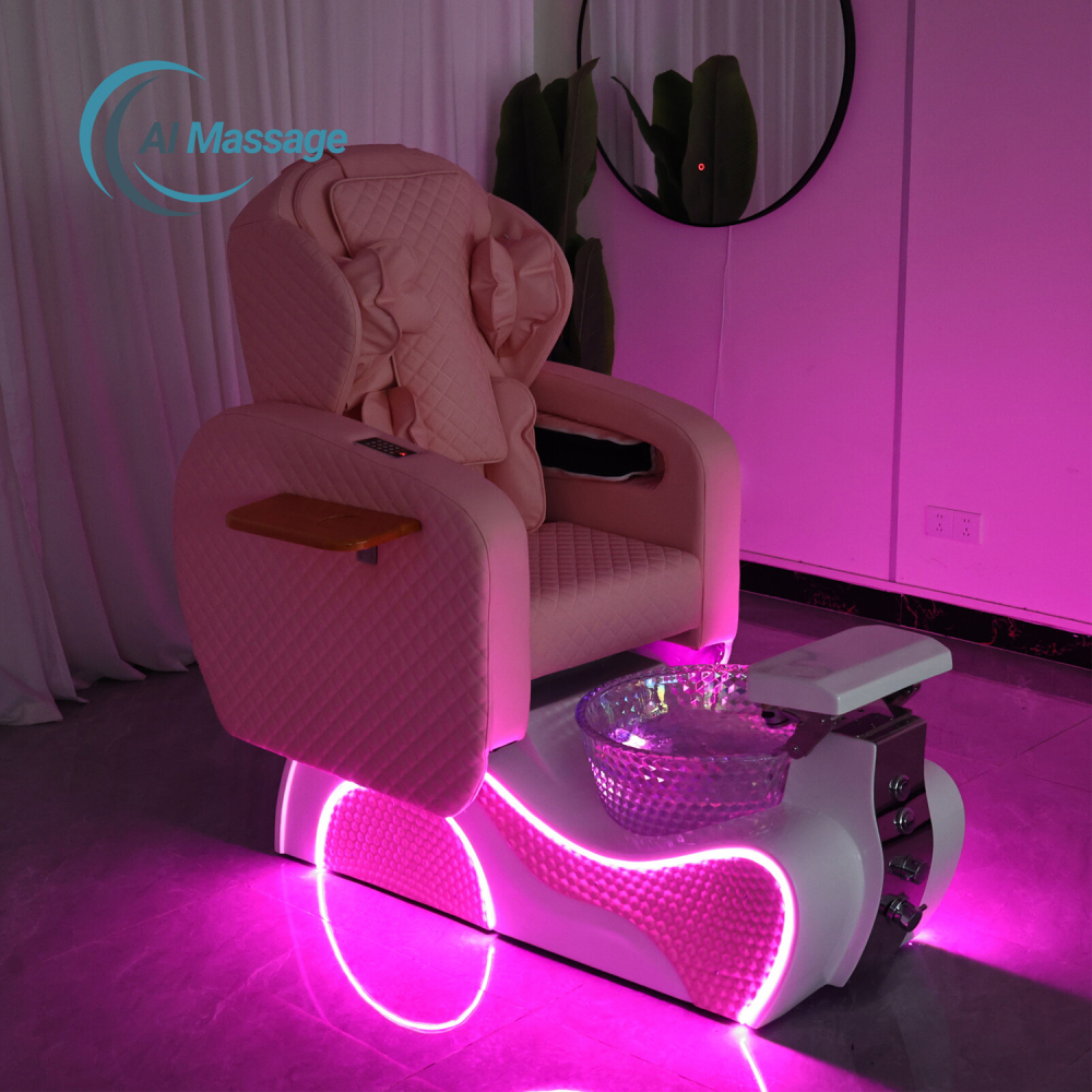 Electric nail and foot bath chair, multi-functional foot bath chair for beauty salons and nail parlors, eyelash extensions, pedicures, massage, and nail services.