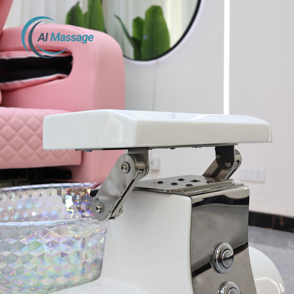 Electric nail and foot bath chair, multi-functional foot bath chair for beauty salons and nail parlors, eyelash extensions, pedicures, massage, and nail services.