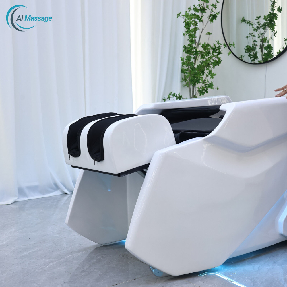 Modern design electric intelligent massage shampoo bed, salon furniture, with steam water circulation spa treatment bed, beauty salon massage bed, commercial furniture equipment.