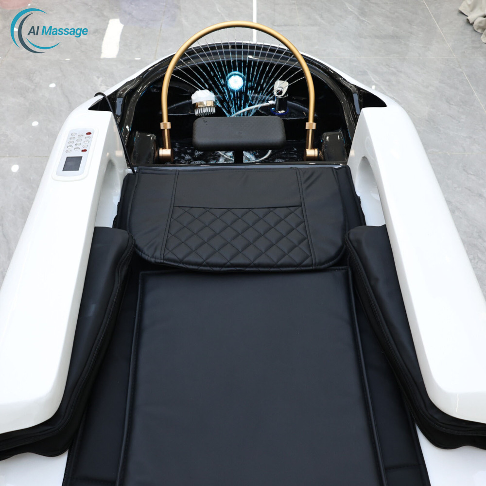 Intelligent electric massage shampoo bed, salon furniture, massage head care table, spa table, beauty salon equipment
